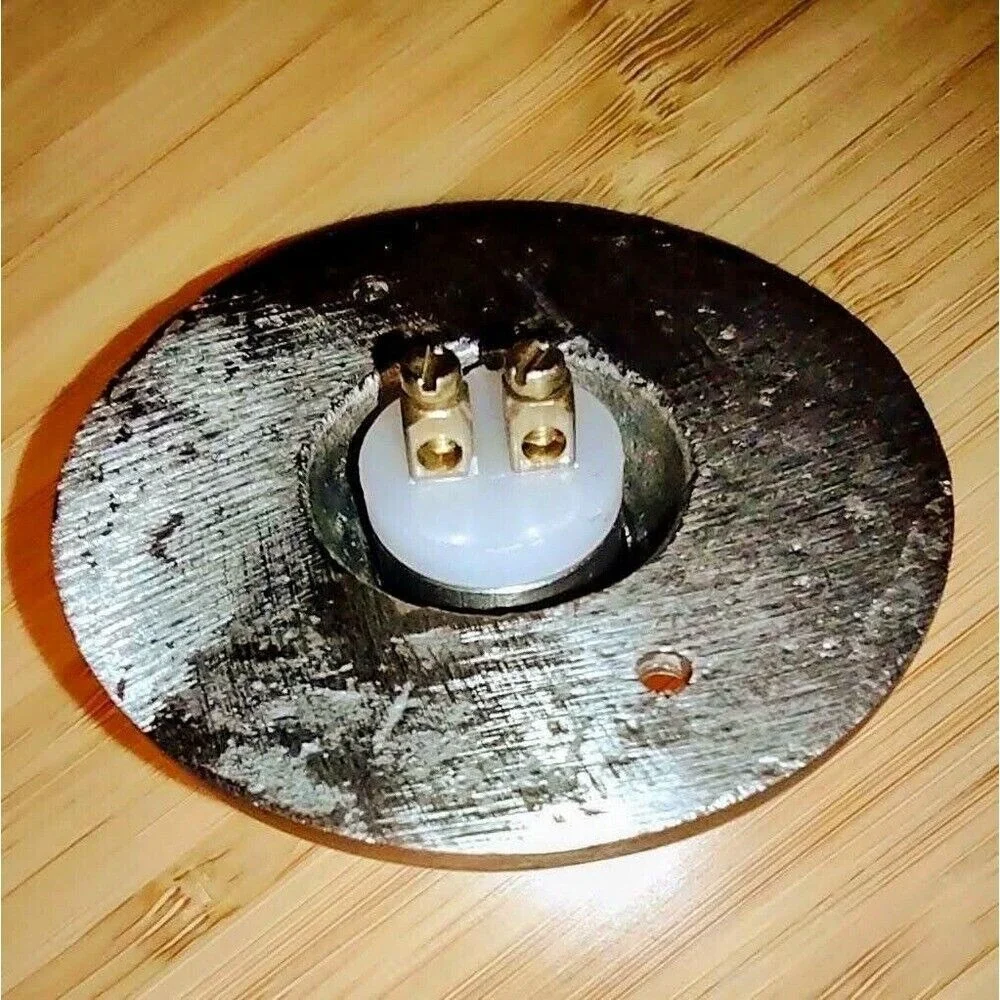 The Retro PRESS Push Button Doorbell‎ - Brushed Nickel - Round
